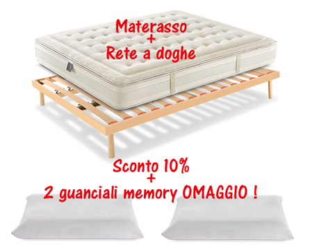 vendita materassi - Promozione sistema letto matrimoniale 