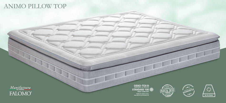 Materasso Falomo molle insacchettate Animo Pillow Top