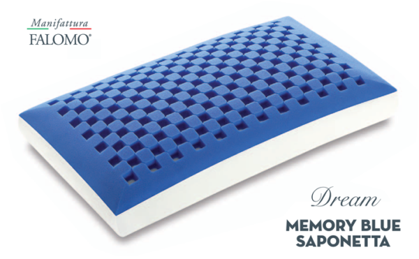 Guanciale Dream Memory Blue saponetta di Manifattura Falomo