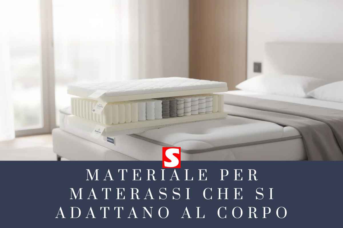 materiale per materassi che si adattano al corpo